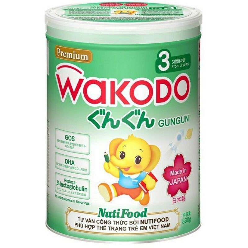 Sữa bột WAKODO số 3 lon 830g