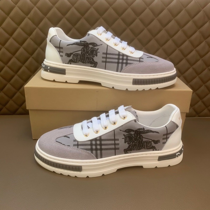 Giày thể thao nam Burberry BBR da thật cao cấp phối vải in hình ngựa