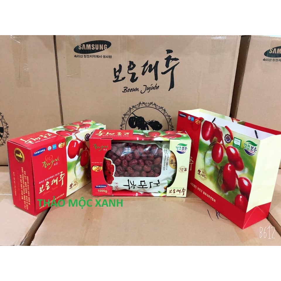 1 Thùng 20kg Táo Đỏ Sấy Khô SamSung Hàn Quốc Mỗi Hộp 1KG ( TÁO ĐỎ SẤY KHÔ HÀN QUỐC BOEUN JUJUBE )