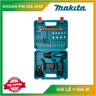 [HOT] Bộ Máy Khoan Pin Đa Năng MAKITA 12V - Tặng Kèm Bộ Phụ Kiện 24 Chi Tiết, Có Đảo Chiều