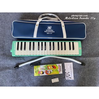 Kèn Melodion Suzuki 37 phím màu xanh ngọc