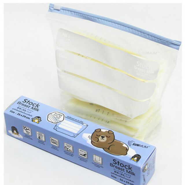 Túi zip bảo quản sữa Summum Thái Lan( hộp 10 túi)
