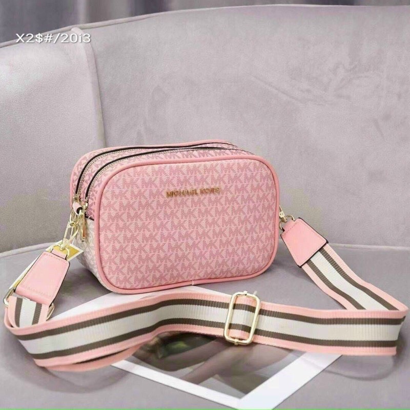 Túi xách dáng hộp m.k 2 khoá dây thể thao năng động