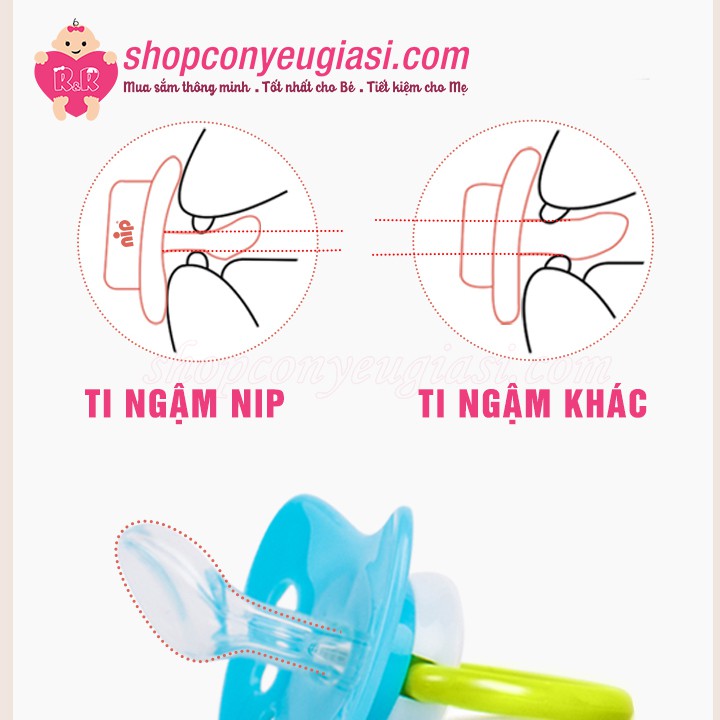 Ti Ngậm Nip Family Cao Su/Silicon Có Quai - Vĩ 2 Cái