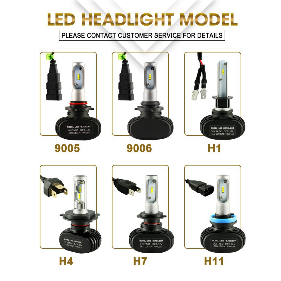 Cặp đèn pha LED H4 H11 H8 H3 H7H1 chống sương mù cho xe hơi