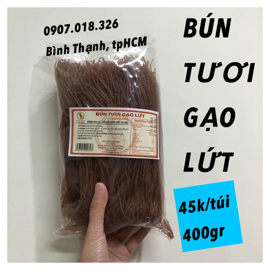 BÚN TƯƠI GẠO LỨT CÁT THỦY 400gr (PHÙ HỢP CHO NGƯỜI ĂN KIÊNG, THỰC DƯỠNG)