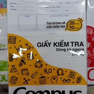 Giấy kiểm tra Campus ôly và dòng kẻ ngang