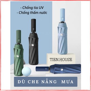 Ô dù gấp gọn đi mưa che nắng, ô chống tia uv cao cấp tien.house