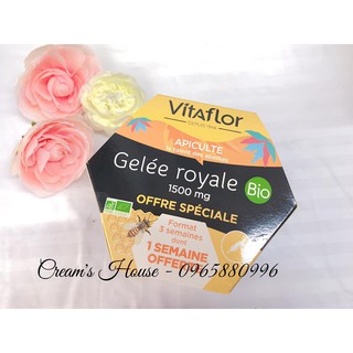 SỮA ONG CHÚA VITAFLOR GELEE ROYALE BIO 1500MG 20 ỐNG CỦA PHÁP
