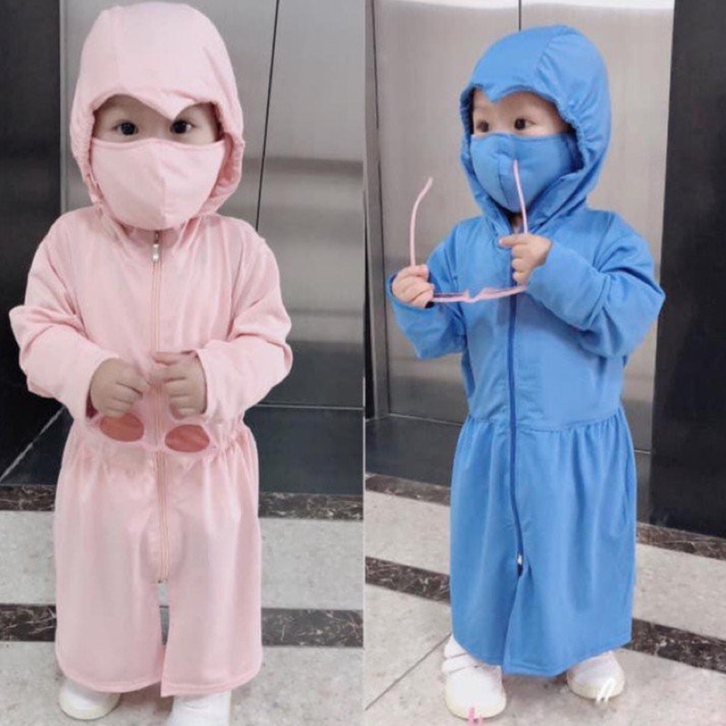 Áo Chống Nắng. áo chống nắng toàn thân cho bé, chất vải siêu đẹp. bảo vệ bé yêu  khi đi nắng