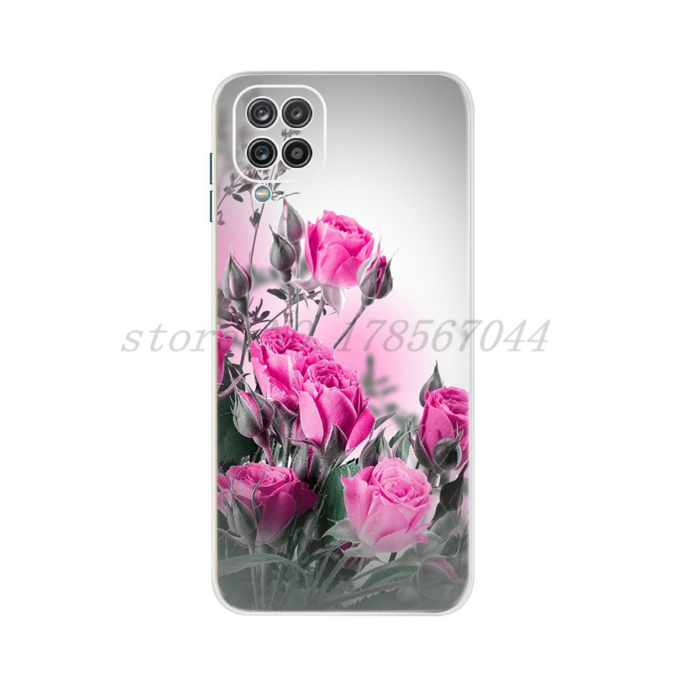 Ốp điện thoại silicon TPU mềm in họa tiết thời trang cho Samsung Galaxy A12