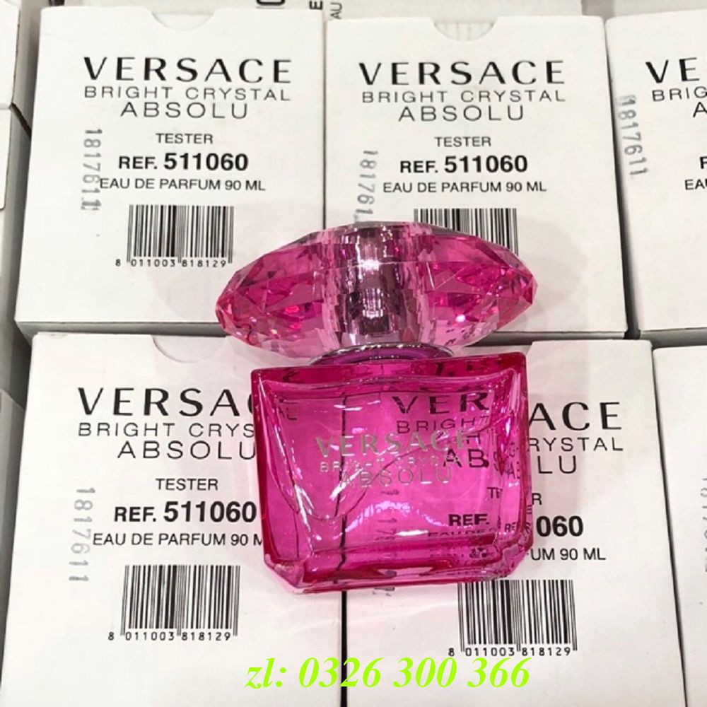 Nước Hoa Nữ 90Ml Tester Versace Bright Crystal Absolu Chính Hãng.