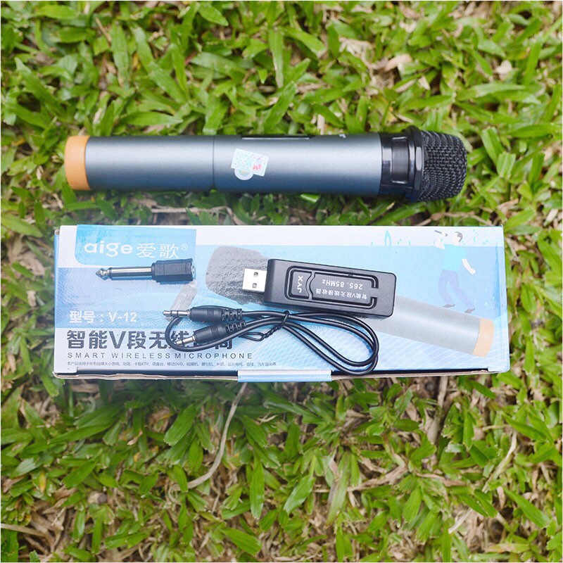 Mic đa năng V12 có đèn led hiển thị phù hợp cho các loa âm li có hỗ trợ cổng mic 6.5 và 3.5