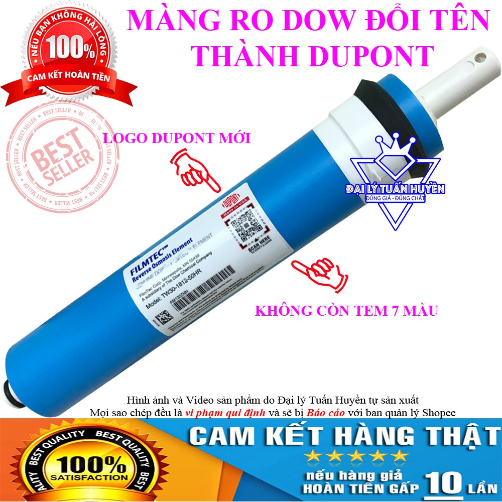 [Mã ELMS5 giảm 7% đơn 300K] Lõi lọc nước số 4 - Màng RO DOW FILMTEC - DuPont FilmTec USA Nhập Khẩu Từ Mỹ Chính Hãng