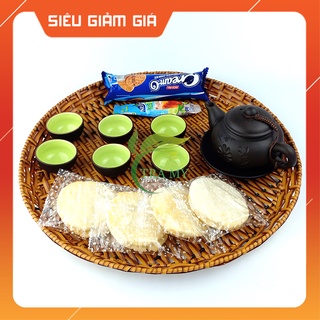 Dĩa mây nhựa đan tròn đựng bánh kẹo, Mẹt mây nhựa đựng vật dụng gia đình tiện lợi và bền đẹp - Mây Tre Trà My.