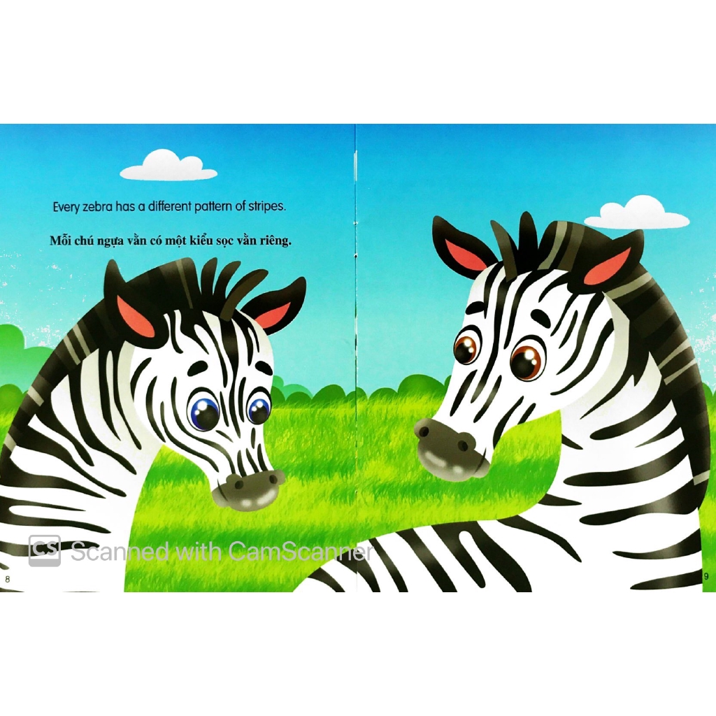 Sách - Những Câu Chuyện Về Thế Giới Động Vật - Tớ Là Một Chú Ngựa Vằn - I Am A Zebra (Song Ngữ Anh-Việt)