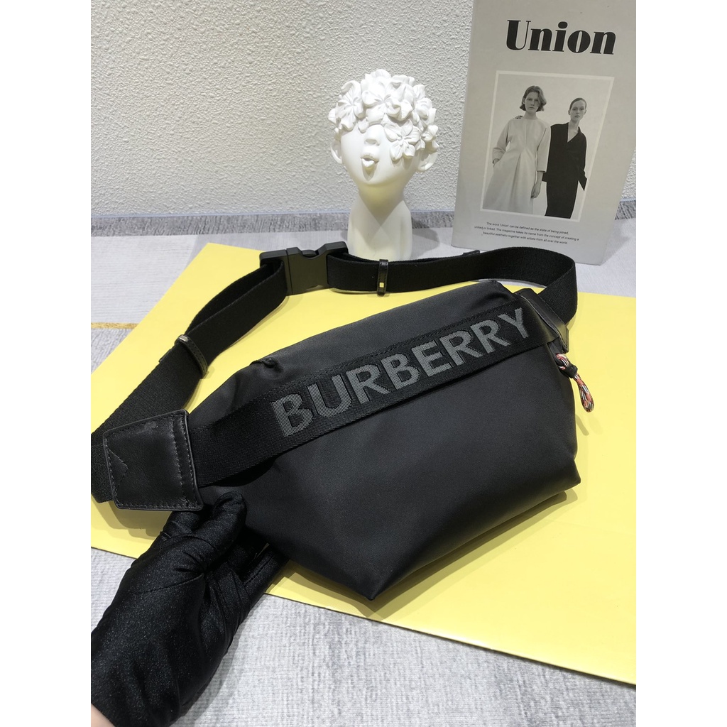 Túi đeo ngực da thật thời trang cao cấp Burberry BBR phong cách cá tính, năng động