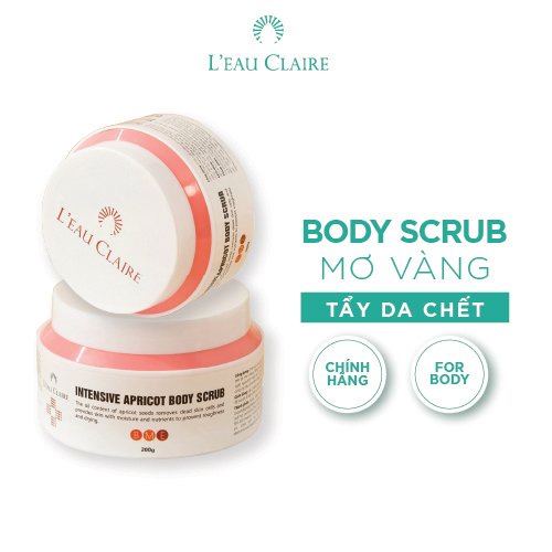 Tẩy tế bào chết body cấp ẩm dưỡng trắng da L'eau Claire Intensive Apricot Body Scrub 200ml