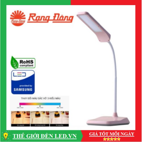 Đèn học để bàn LED Rạng Đông (RD-RL-36.LED) chống cận thị 6W cảm ứng, 3 cấp 4 màu ánh sáng, Chip LED Samsung