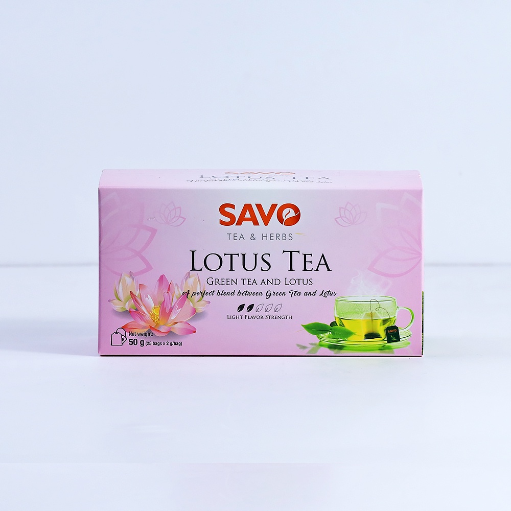 Trà SAVO sen 25 gói x 2g KPHUCSINH - Hàng Chính Hãng