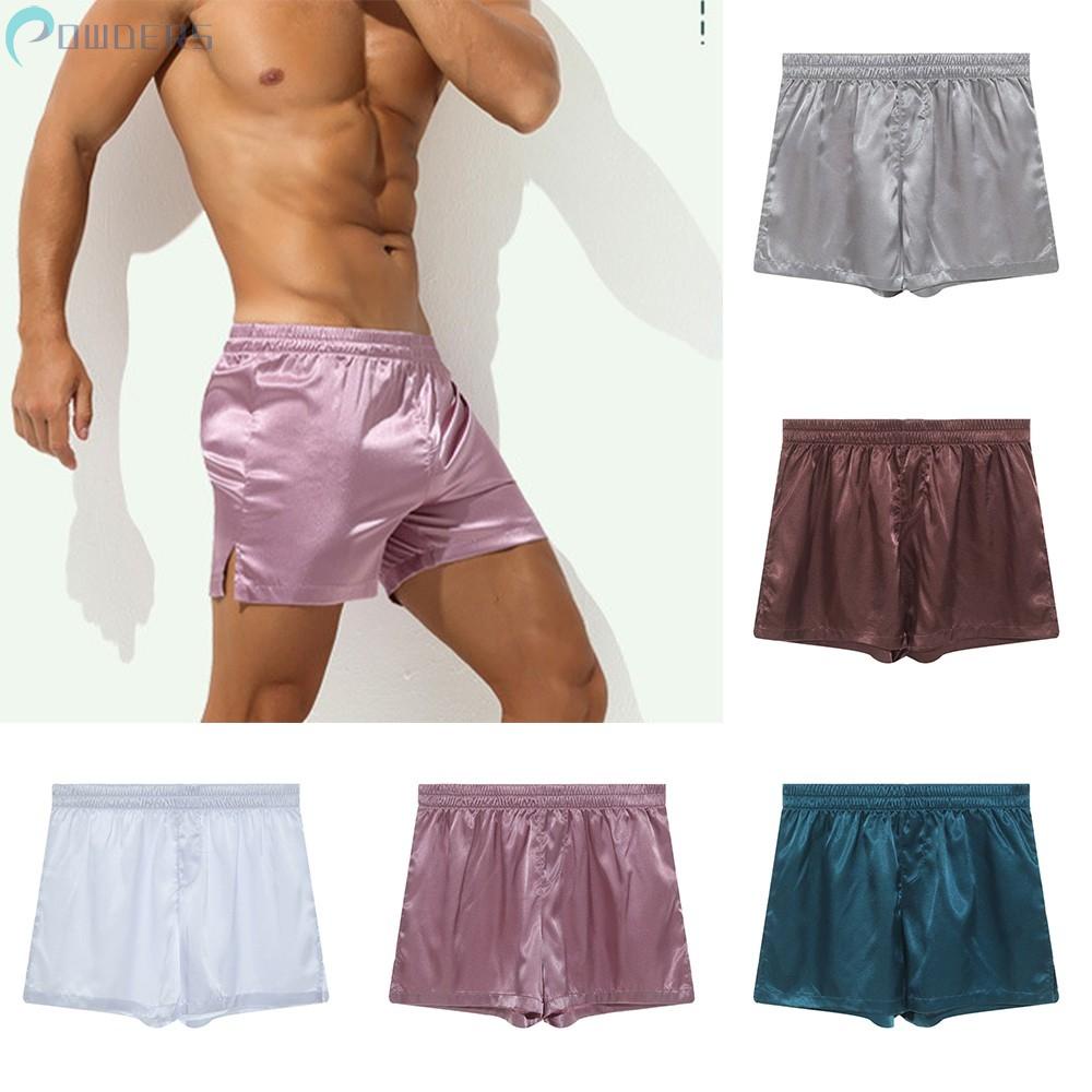 Quần Lót Boxer Vải Satin Lấp Lánh Chất Lượng Cao Thời Trang Đi Biển Cho Nam