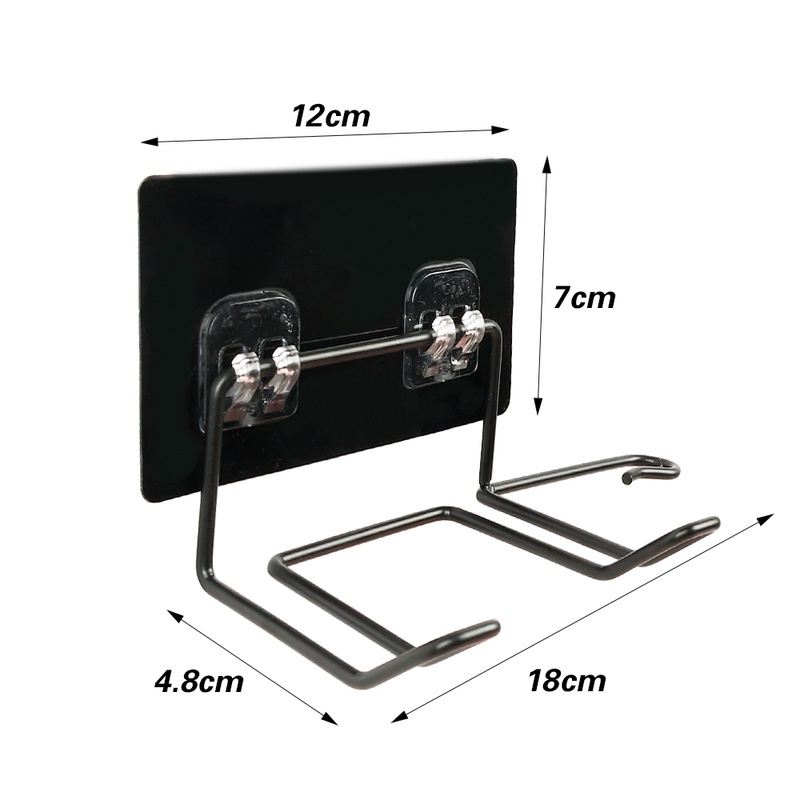 Móc Treo Máy Sấy Tóc Tự Dính Bằng Thép Không Gỉ Chống Nước Đa Năng Tiện Dụng