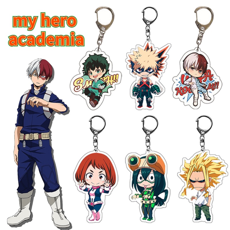 Móc Khóa Nhựa Acrylic Hình Nhân Vật Todoroki Shoto Midoriya Izuku Trong Phim My Hero Academia