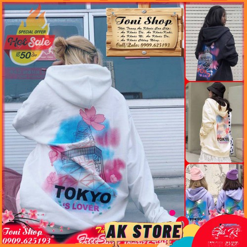 [Kèm Quà] ÁO HOODIE - ÁO KHOÁC NỈ NGOẠI Tokio Lover (HD1390 - 4 Màu) - AK.STORE