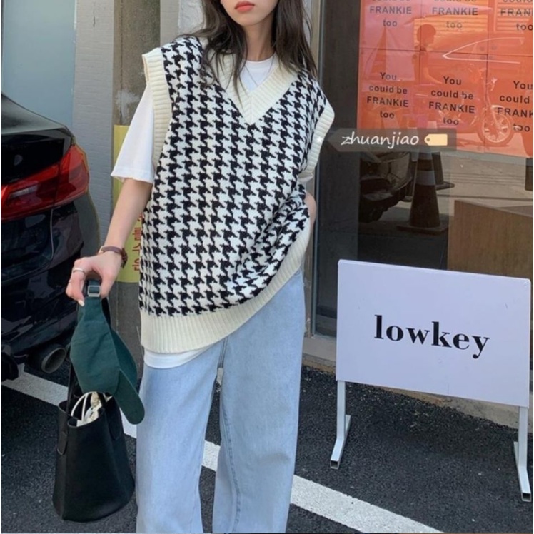 Áo len không tay cổ V thời trang nam tính