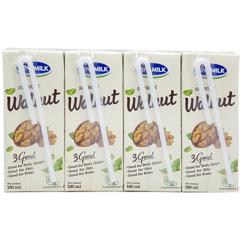 Vỉ 4 hộp sữa hat 3 tốt Vinamilk (hạnh nhân, óc chó, đậu đỏ).