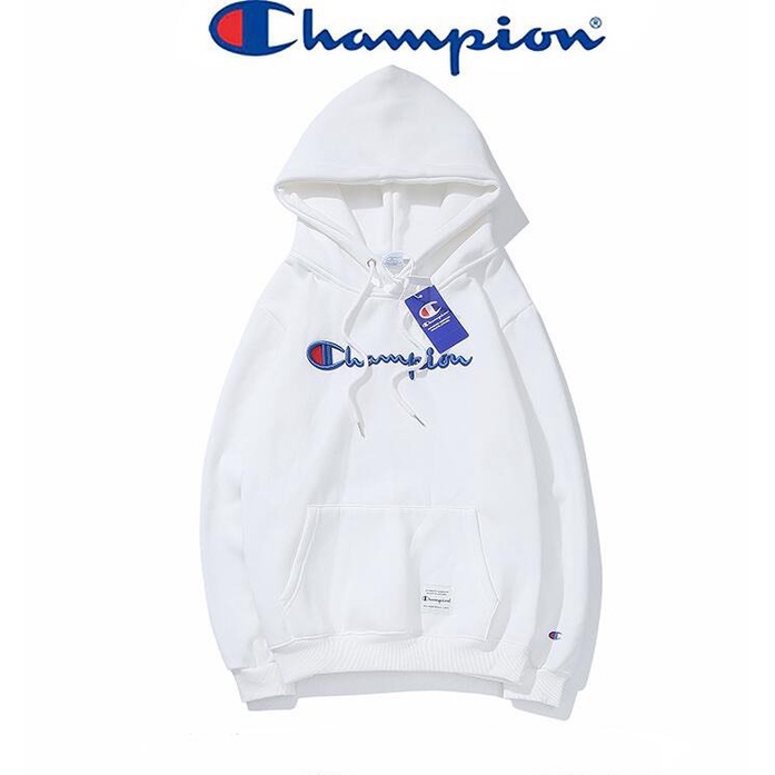 Hoodie Champion nỉ bông chữ thêu nổi cao cấp logo thêu tay Tubee shop