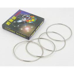 Ảo thuật 4 vòng ninja ring nhỏ vòng sắt tròn chuẩn dễ xuyên nhau không vướng