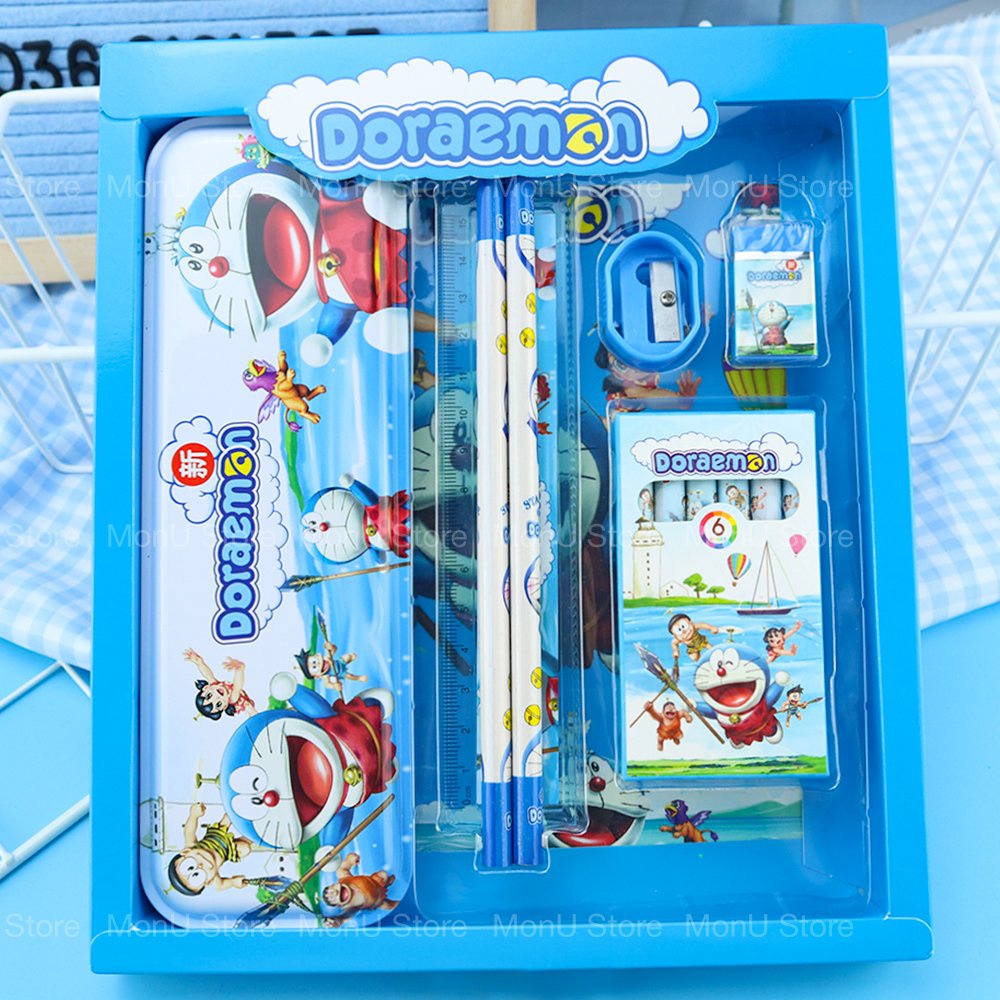 Bộ dụng cụ học tập SET F hình DORAEMON DOREMON dễ thương cute MON0054 TooYoo