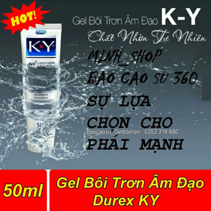 [giao hàng tận nơi]Bộ 2 Gel Bôi Trơn Durex K-Y Jelly 50g