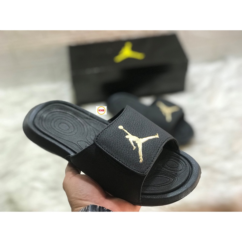 Dép Jor.dan hydro 6 nam nữ FREESHIP + KÈM HỘP ,Dép quai ngang bóng rổ JD6 đen full  bộ đệm êm siêu nhẹ Big Size