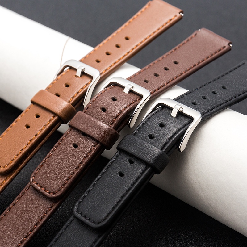 Dây Da Đeo Tay 16mm 18mm 20mm 22mm Cho Đồng Hồ Thông Minh Huawei B3 B5 gt2 Smart Watch Samsung Galaxy 3 45mm