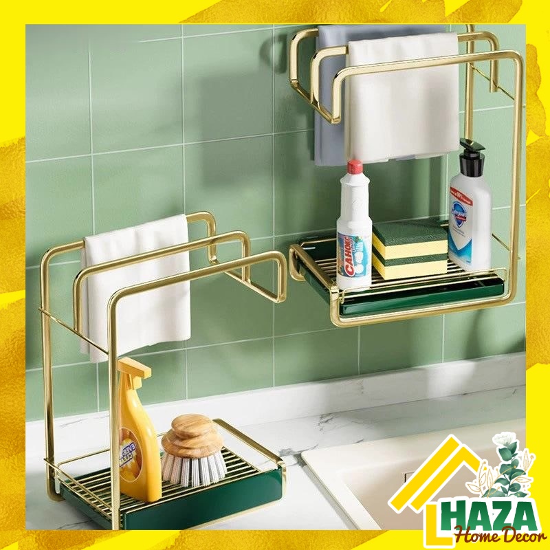 TẶNG MIẾNG DÁN - Kệ đựng đồ giẻ rửa chén bát, Giá Treo Giẻ Rửa Bát, Khăn Lau Treo Tường Nhà Bếp chống gỉ [Haza Home De