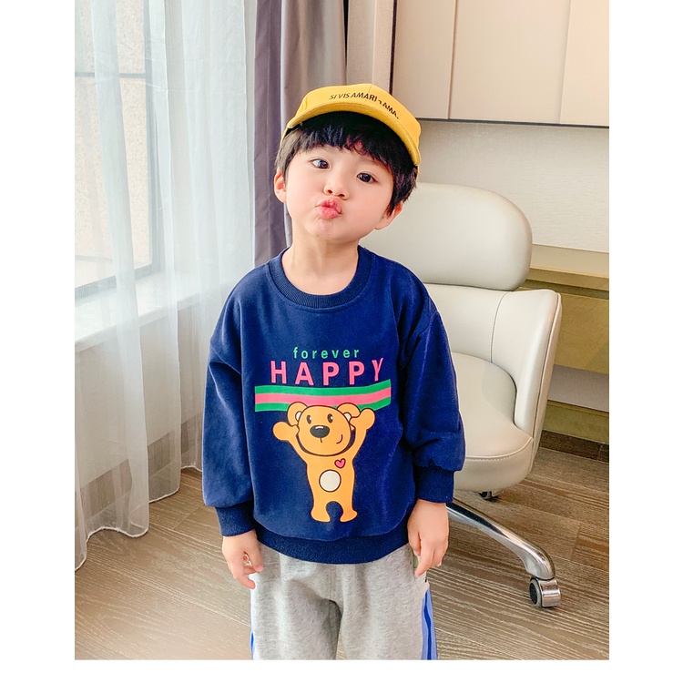 Áo Khoác sweater Phong Cách Hàn Quốc Thời Trang Xuân Thu Cho Bé Trai