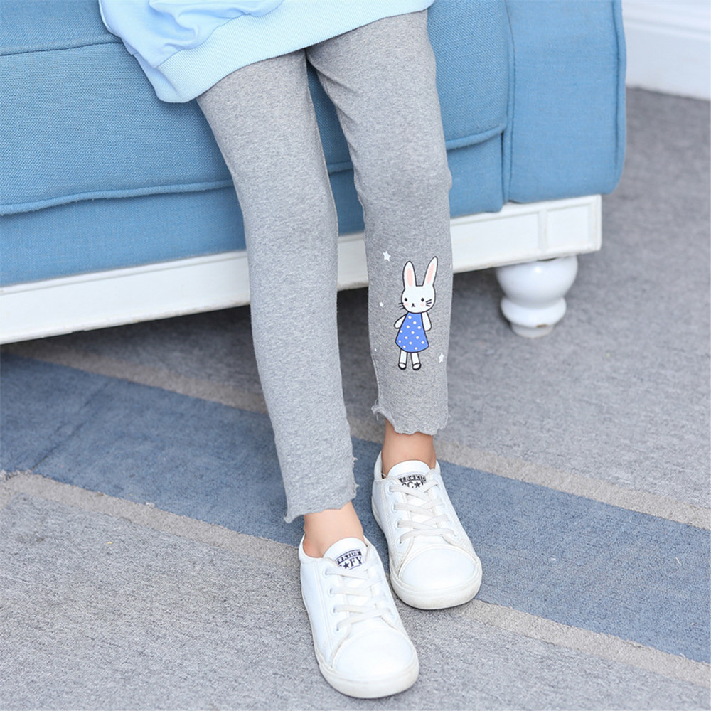 Quần Legging In Hình Thỏ Dễ Thương Cho Bé Gái