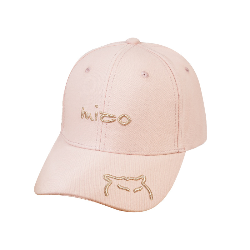 Nón Lưỡi Trai Thêu Hình Mèo Xinh Xắn