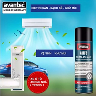 Bình xịt vệ sinh máy lạnh ô tô, xe hơi, diệt khuẩn Avantec