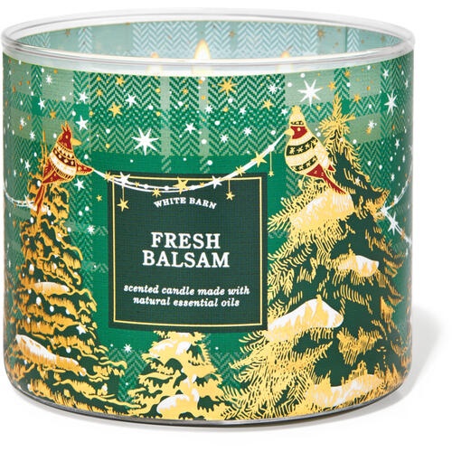 Nến Thơm 3 Bấc Bath And Body Works Thư Giãn Mùi Noel, giáng sinh, Coffee, Champagne Toast, Gingham