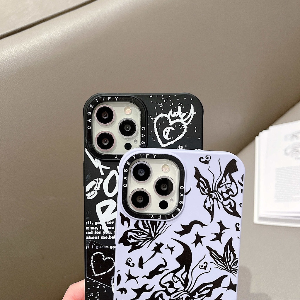 Ốp Điện Thoại Trong Suốt Hình Bướm Cho iPhone13Pro iPhone12Pro XS iPhone11 12Promax 13Promax 11 12 13 7P