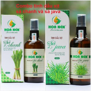 Combo tinh dầu xịt sả hiệu Hoa Nén đuổi muỗi, kiến