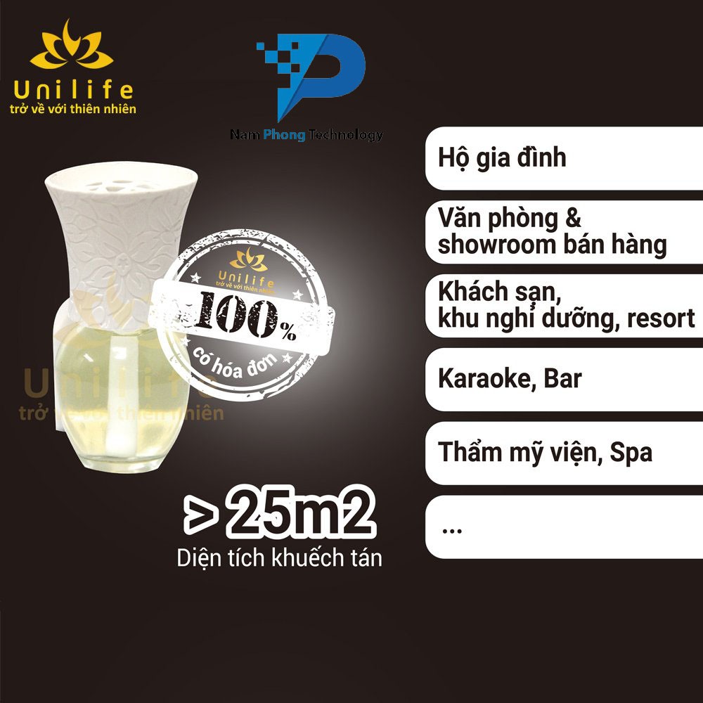 MÁY XÔNG TINH DẦU UNILIFE HƯƠNG HOTEL - THƠM NGÁT CĂN PHÒNG - BẢO HÀNH CHÍNH HÃNG