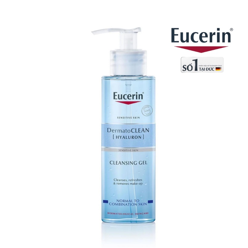 EUCERIN GEL RỬA MẶT DỊU NHẸ CHO DA NHẠY CẢM DERMATO CLEAN REFRESHING CLEANSING GEL 200ML