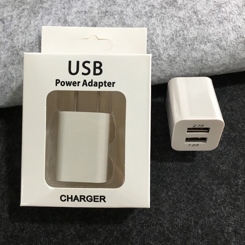 Củ Sạc USB 2 CỔNG Dành Cho Điện Thoại Android, Iphone MÀU TRẮNG