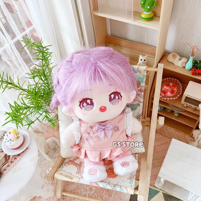 Búp Bê Cáo Ác Quỷ Màu Hồng 20cm Mặc Trang Phục Cho Búp Bê