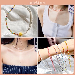 Dây chuyền nữ xỏ hạt cườm nhiều màu handmade - Seed Bead
