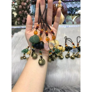 Móc khoá hồ lô đá thạch anh.